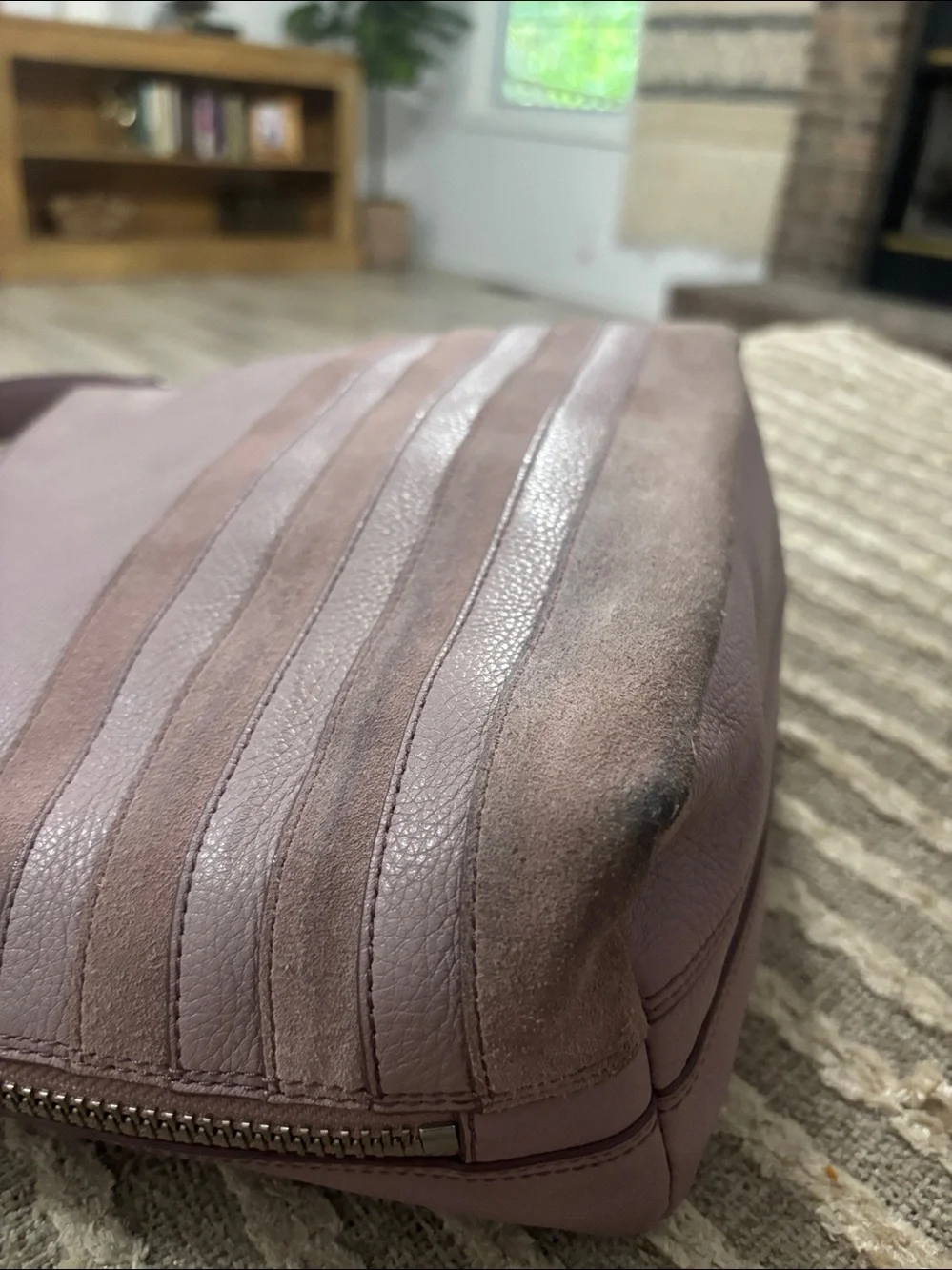 Fossil  Maya Leather Hobo Shoulder Bag in Dusty Pink